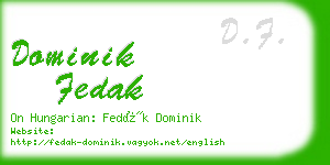 dominik fedak business card